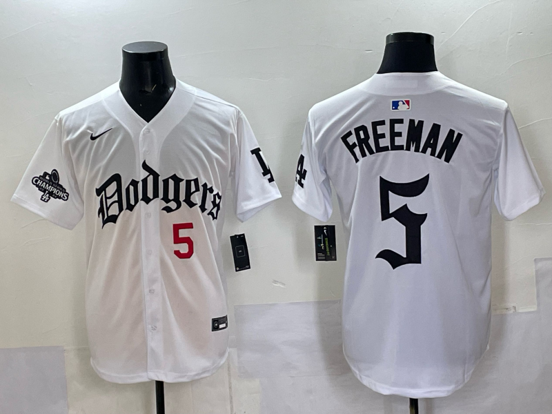 Men Los Angeles Dodgers #5 Freeman white Nike 2025 MLB jersey 0012->los angeles dodgers->MLB Jersey